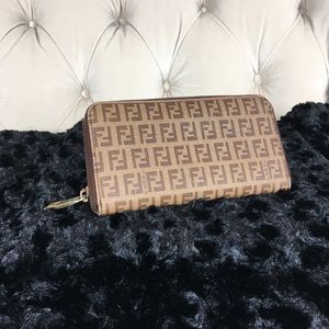 FENDI zip around wallet
